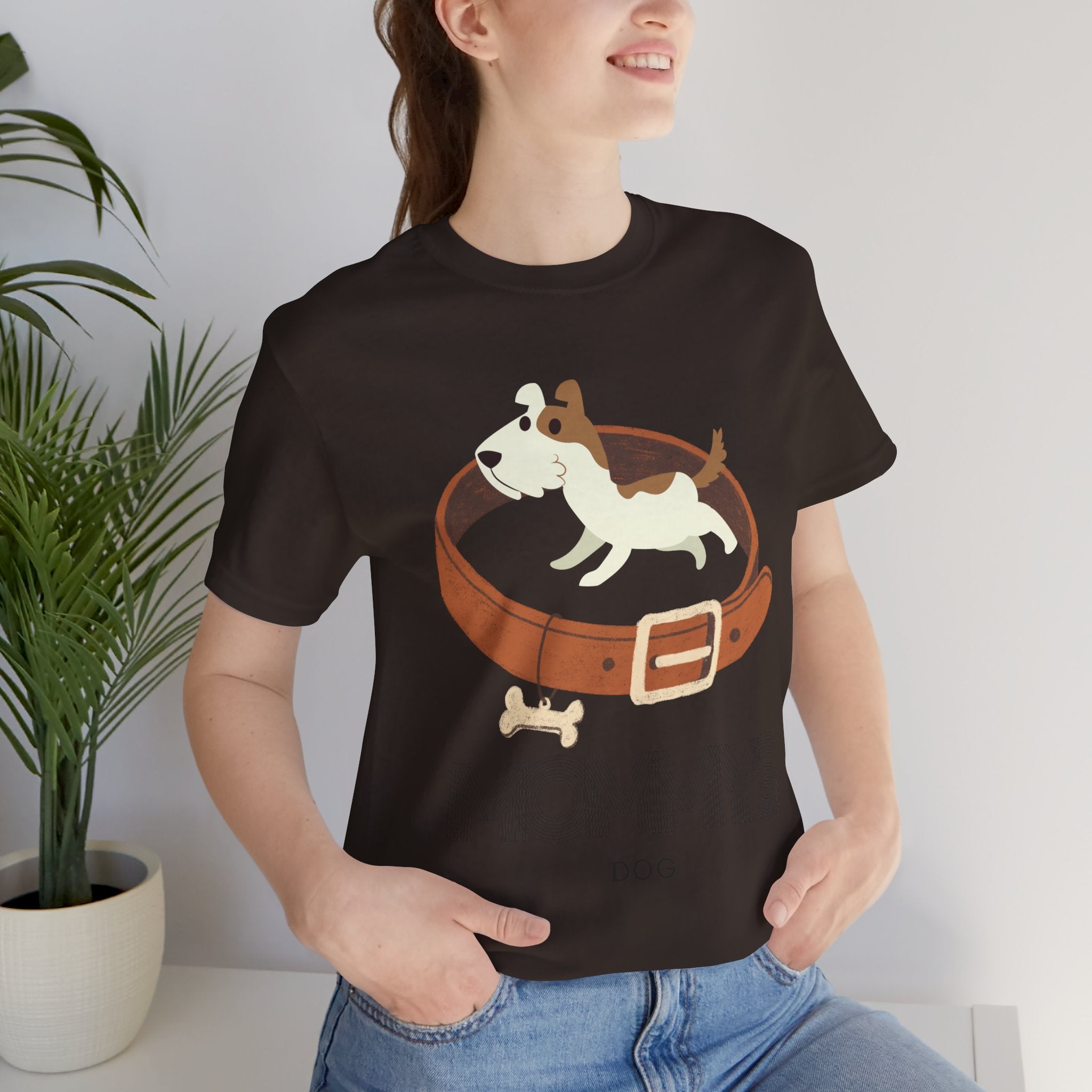 Mommy's Dog T-Shirt – Cute Puppy & Collar Graphic Tee for Dog Moms