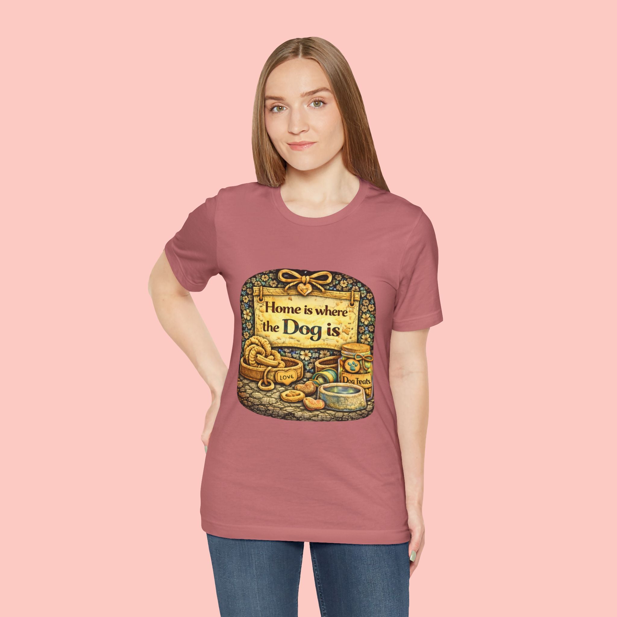 Home Is Where the Dog Is T-Shirt — Cozy Vintage Dog Lover Tee