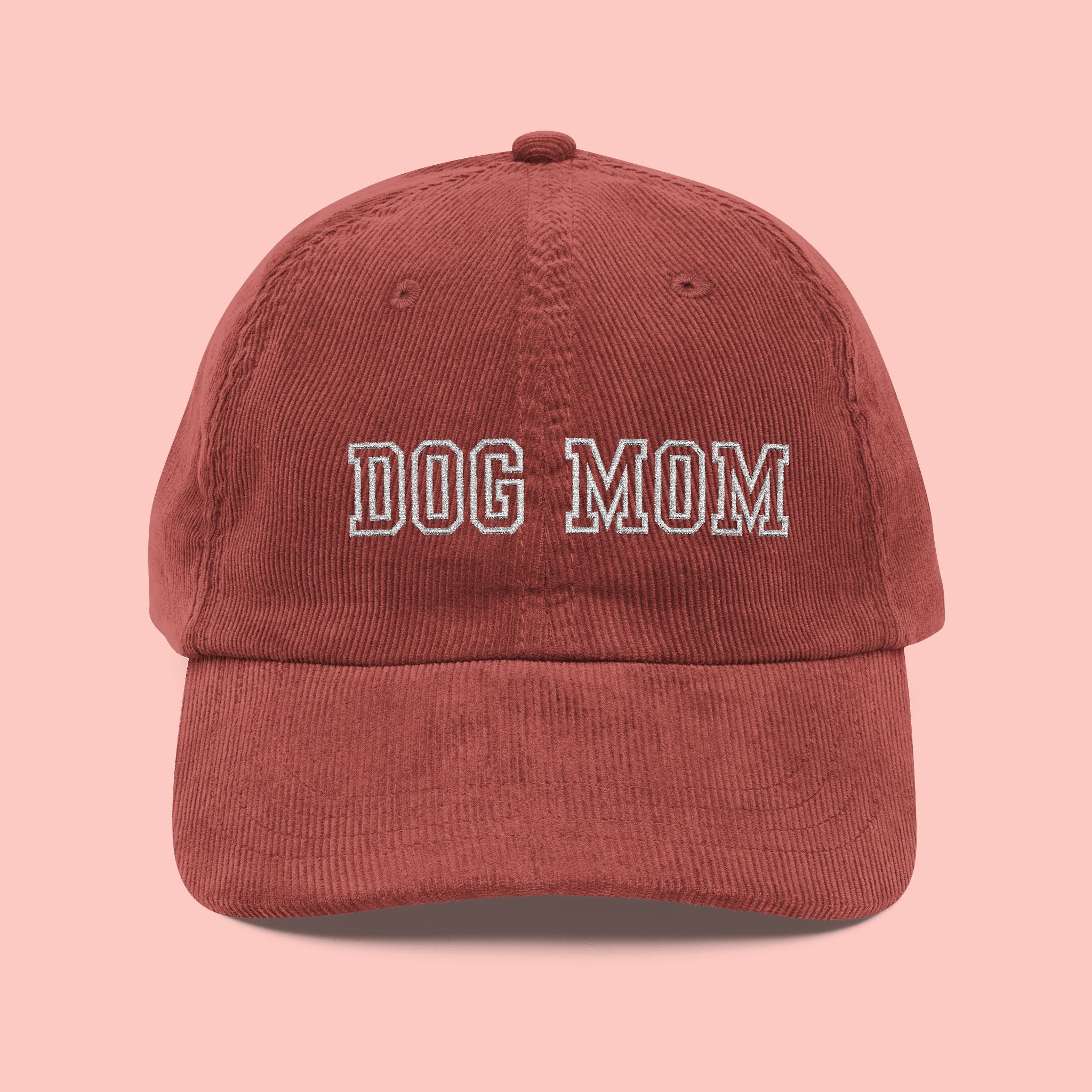 Dog Mom Corduroy Cap — Vintage Embroidered Baseball Hat