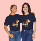 Dog Mom T‑Shirt — Cute Basset Hound I Love My Dog Mom Tee