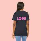 Dog Mom Love T-Shirt — "LOVE" Paw Graphic Tee