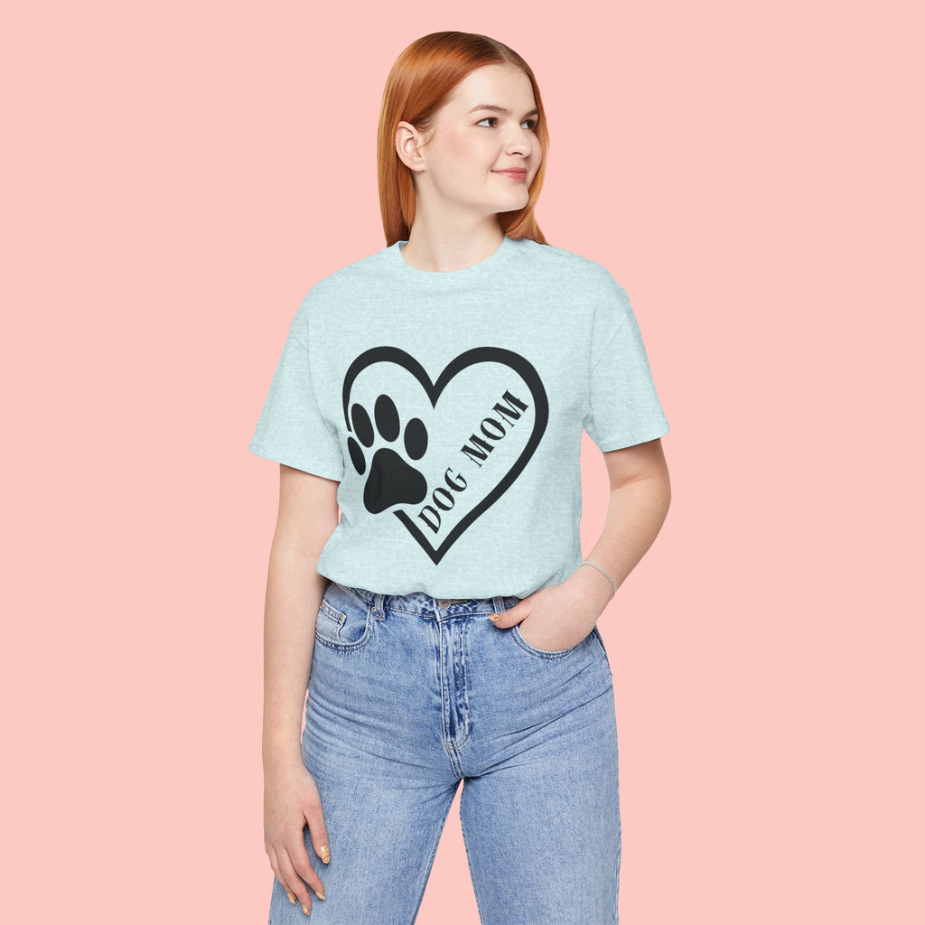 Dog Mom Heart Paw T-Shirt