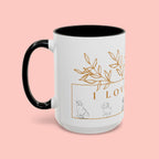 I Love Dogs Accent Coffee Mug — Gold Leaf Dog Lover Ceramic Mug (11oz & 15oz)
