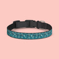 Teal Mosaic Clip-On Pet Collar — Lightweight Adjustable Dog & Cat Collar