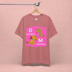 Dog Mom T-Shirt — Cute Pink "D for Dog, M for Mom" Graphic Tee