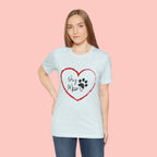 Dog Mom Heart Paw T‑Shirt