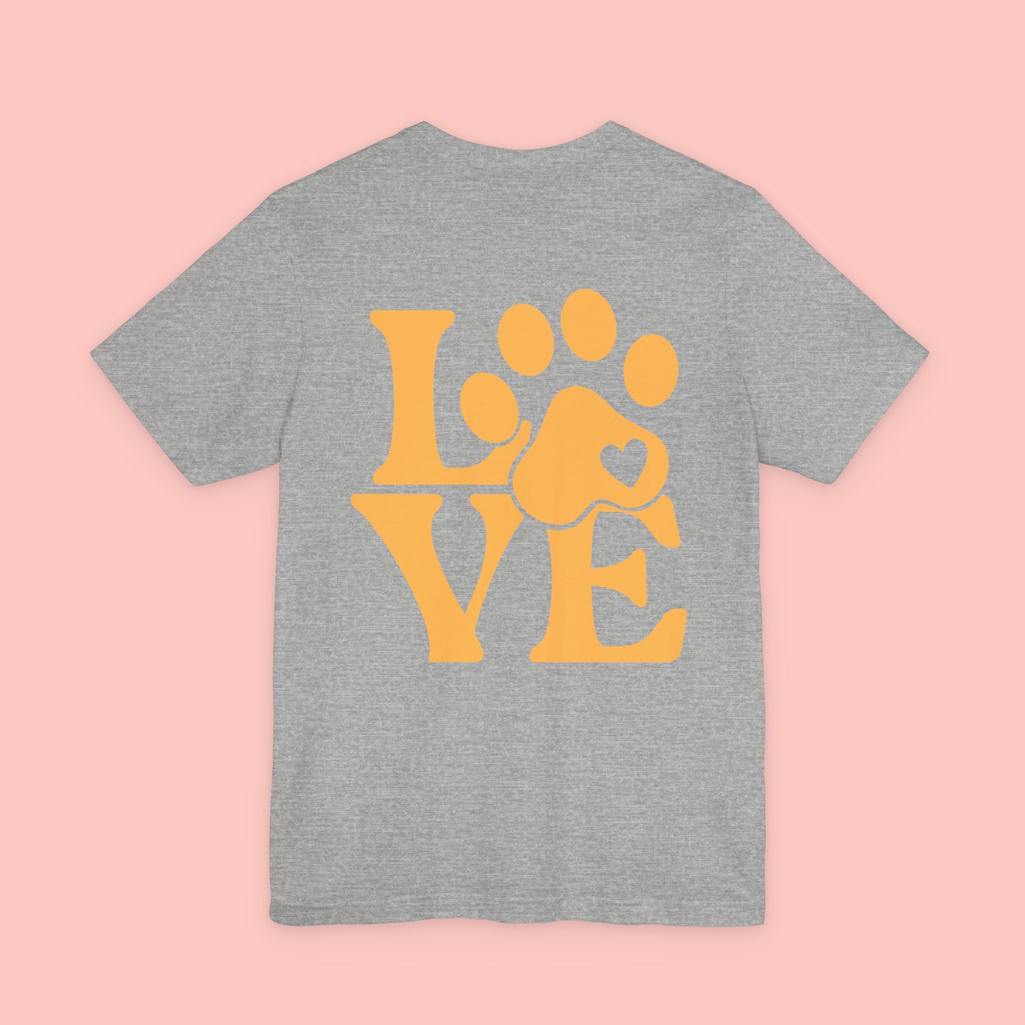Love Paw Graphic Tee — Pet Lover T‑Shirt (LOVE with Paw Print)