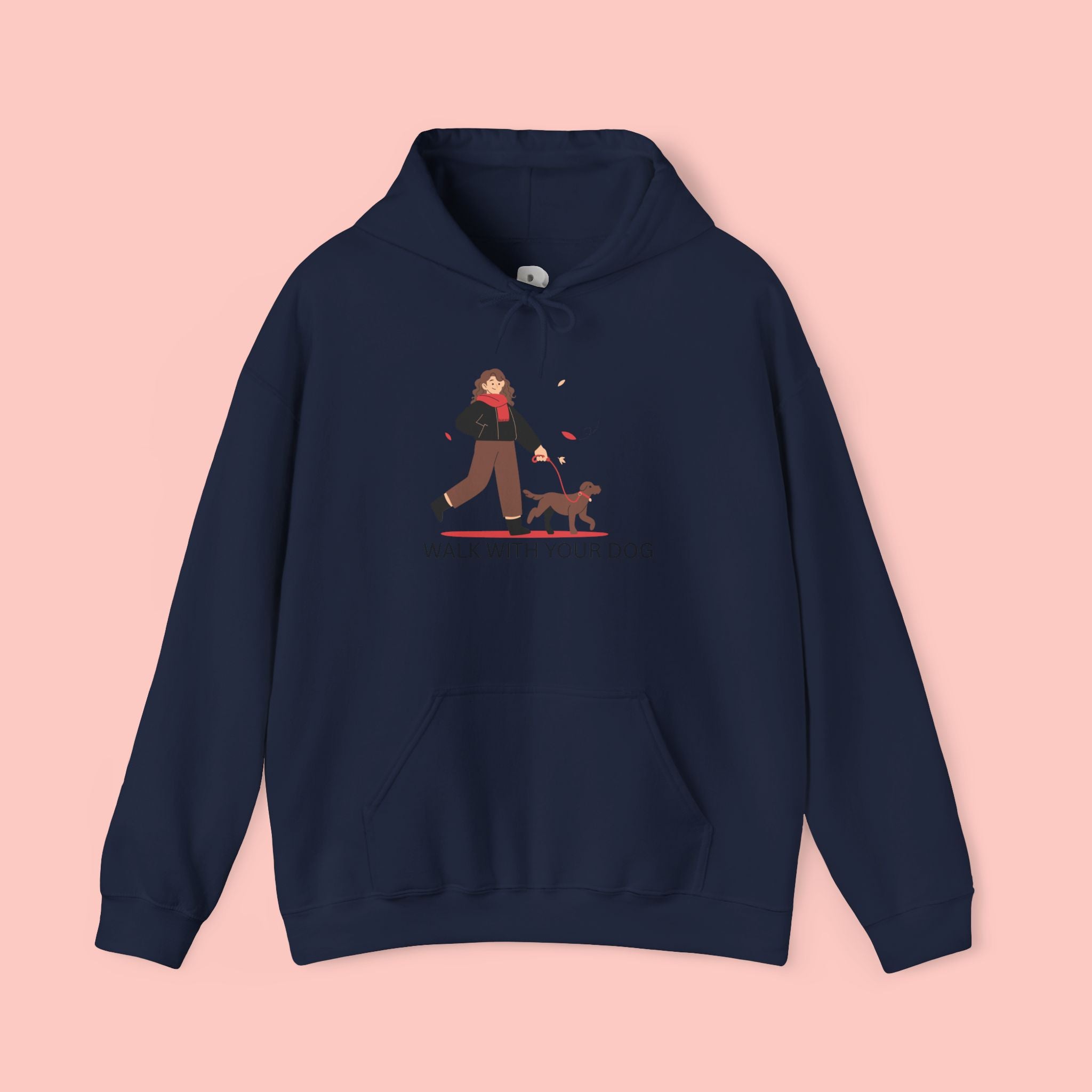 Dog Walk Hoodie — "Walk With Your Dog" Cozy Pet Lover Sweatshirt
