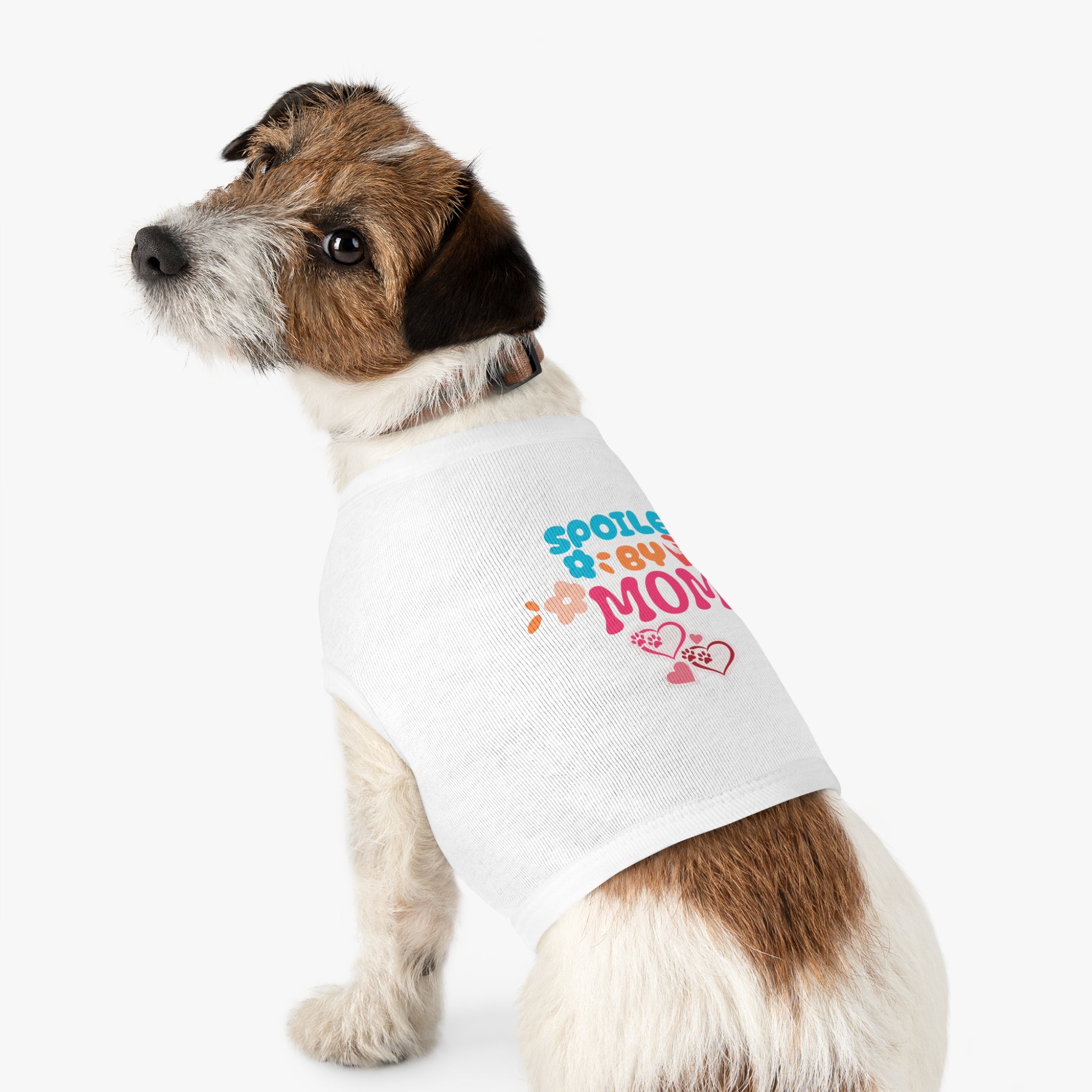 Pet Tank - "Spoiled by Mom" Cute Floral Dog & Cat Tank Top