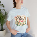 Dog Mom T-Shirt – Floral Heart Paw Design