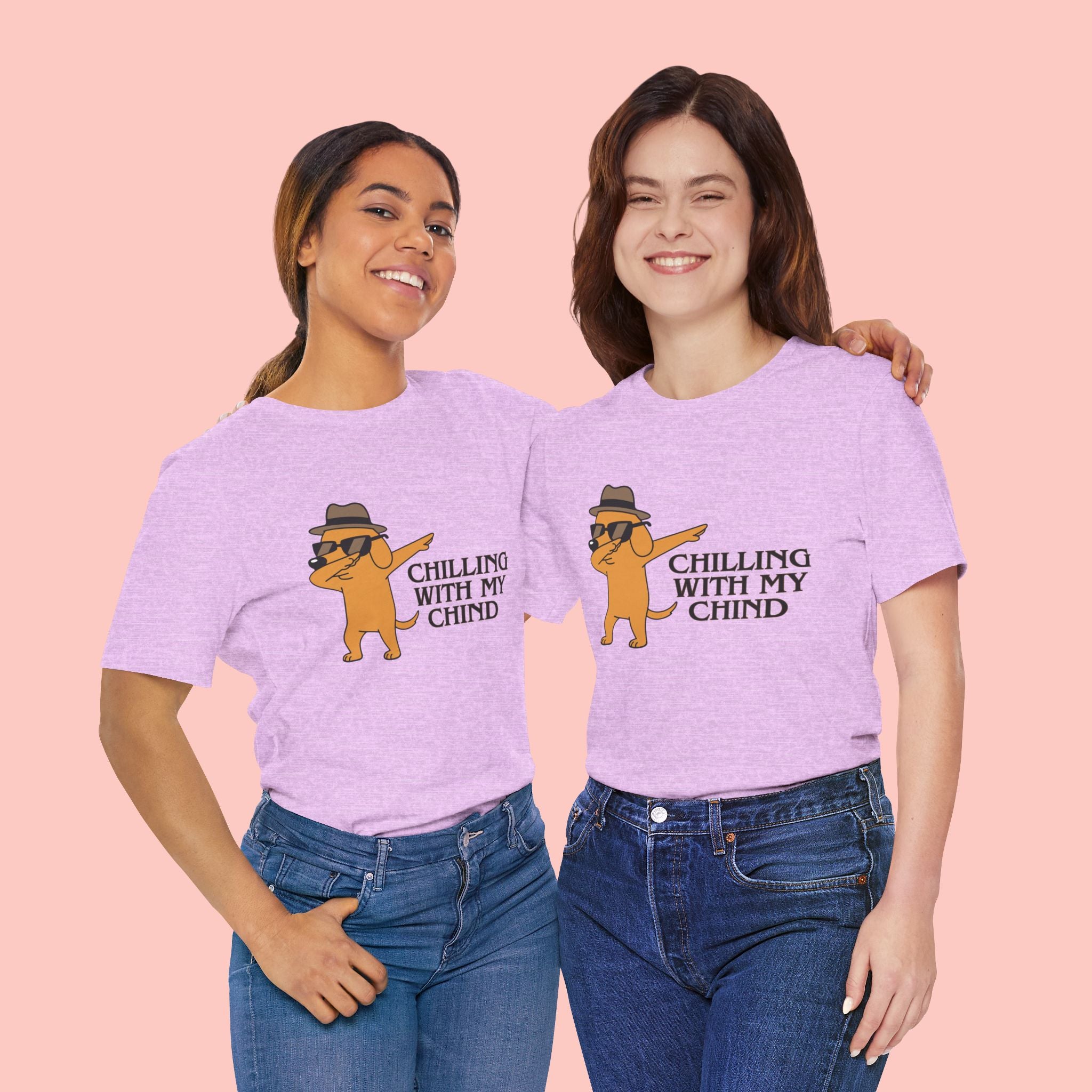 Chilling With My Chind T-Shirt — Funny Dabbing Cat Graphic Tee