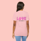 Dog Mom Love T-Shirt — "LOVE" Paw Graphic Tee