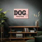 Dog Mama Pink Canvas Wall Art — Heart Pet Mom Decor