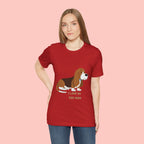 Dog Mom T‑Shirt — Cute Basset Hound I Love My Dog Mom Tee