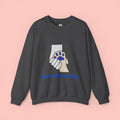 Dog Lover Crewneck Sweatshirt — "Love with my dog." Paw & Hold Graphic