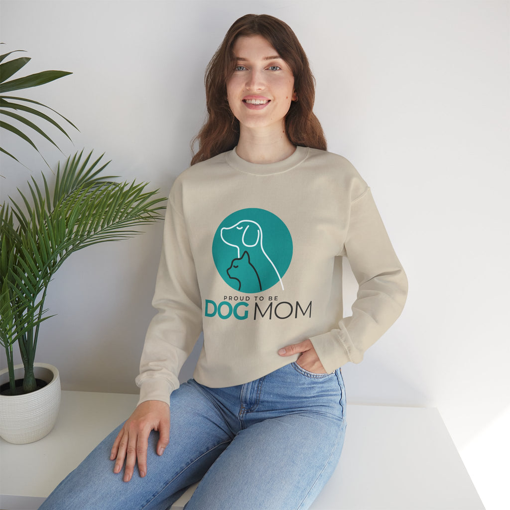 Dog Mom Crewneck Sweatshirt – Proud To Be Dog Mom Graphic Pullover