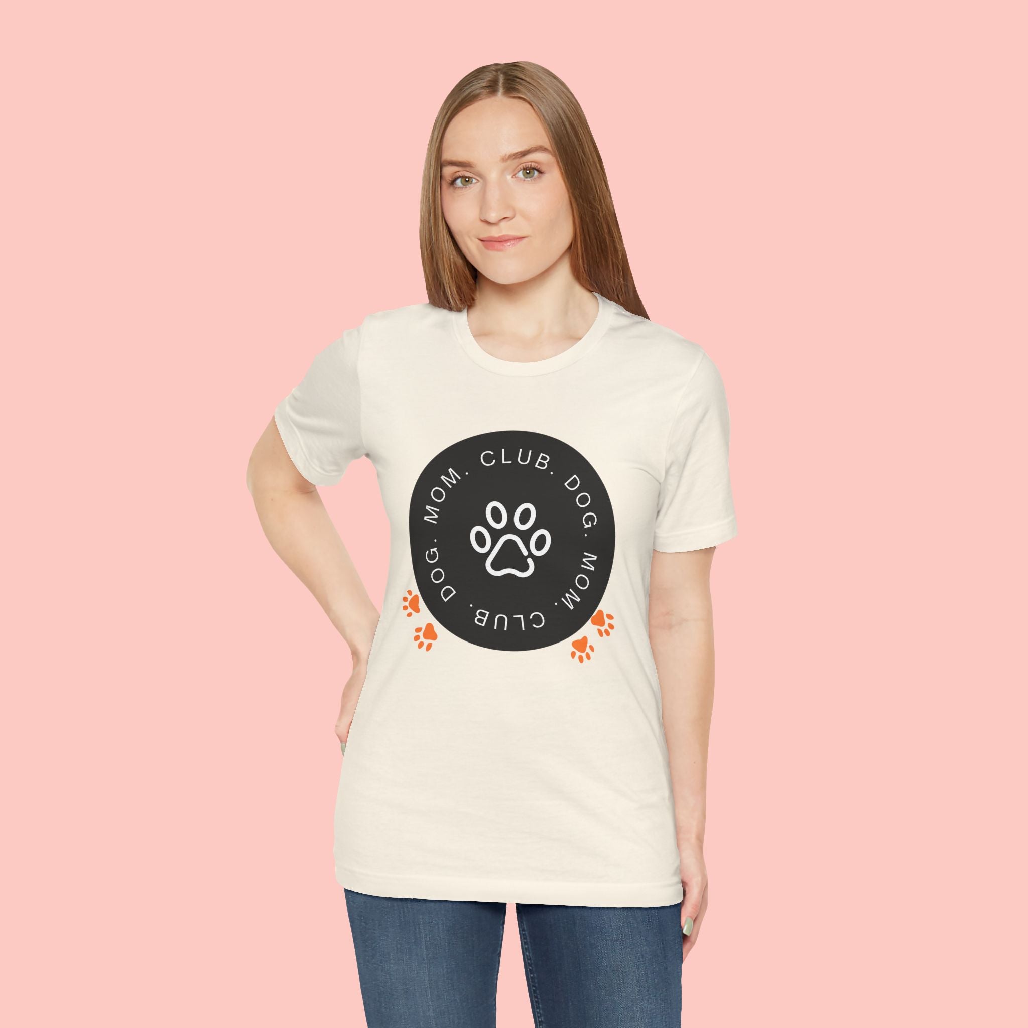Dog Mom Club T-Shirt — Paw Print Graphic Tee for Pet Lovers