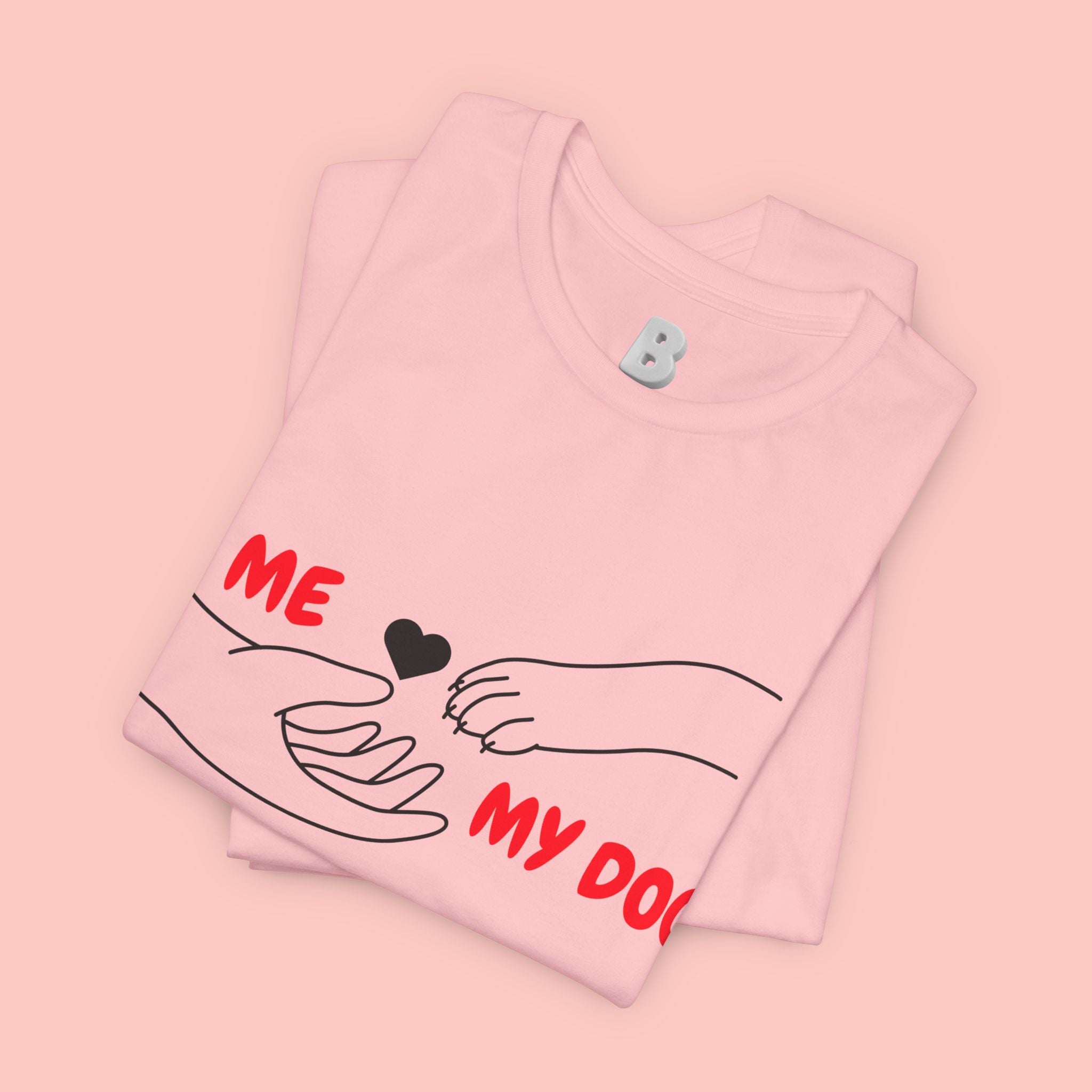 T-Shirt — "Me  My Dog" Minimalist Paw & Hand Illustration