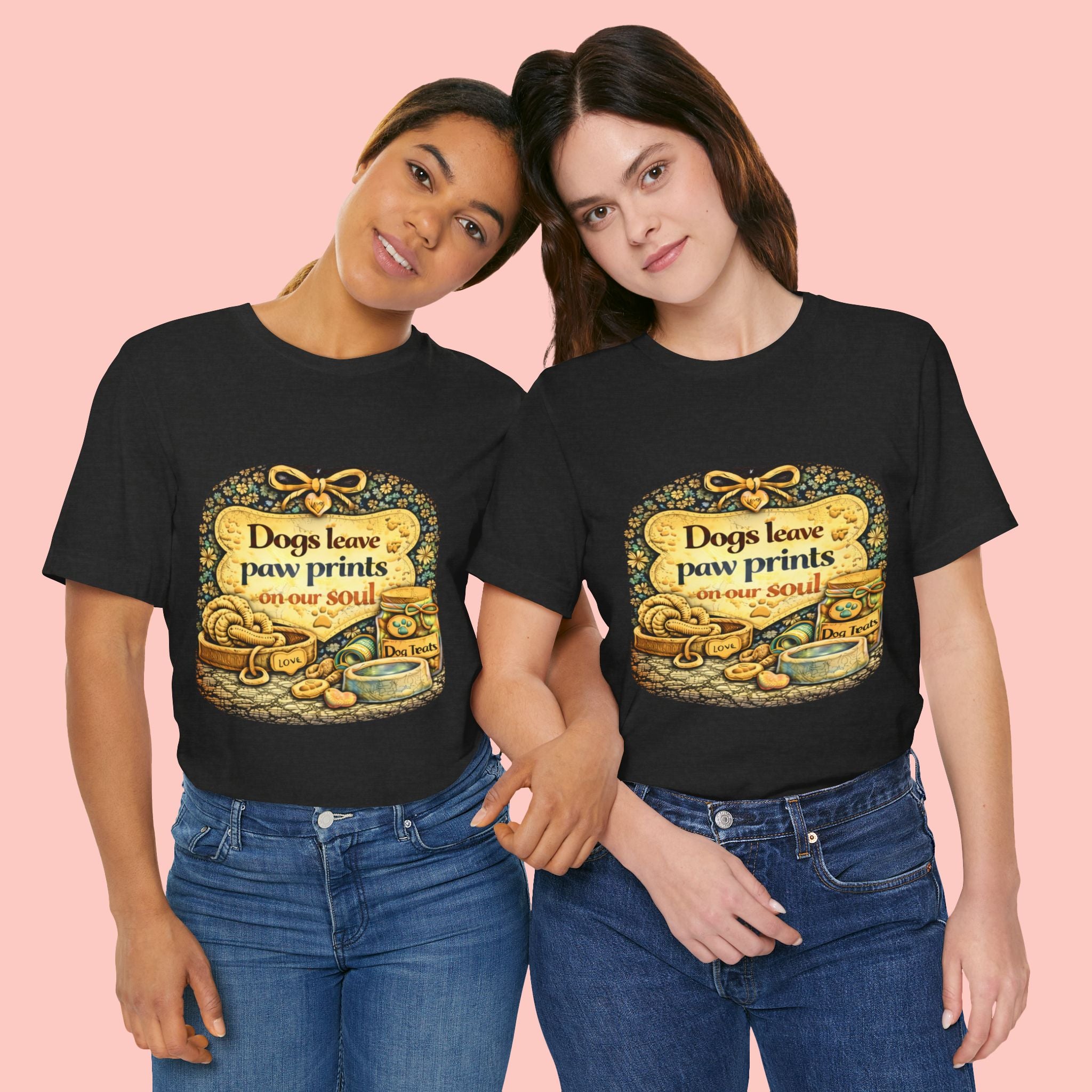 Dogs Leave Paw Prints Tee – Vintage Pet Lover T‑Shirt
