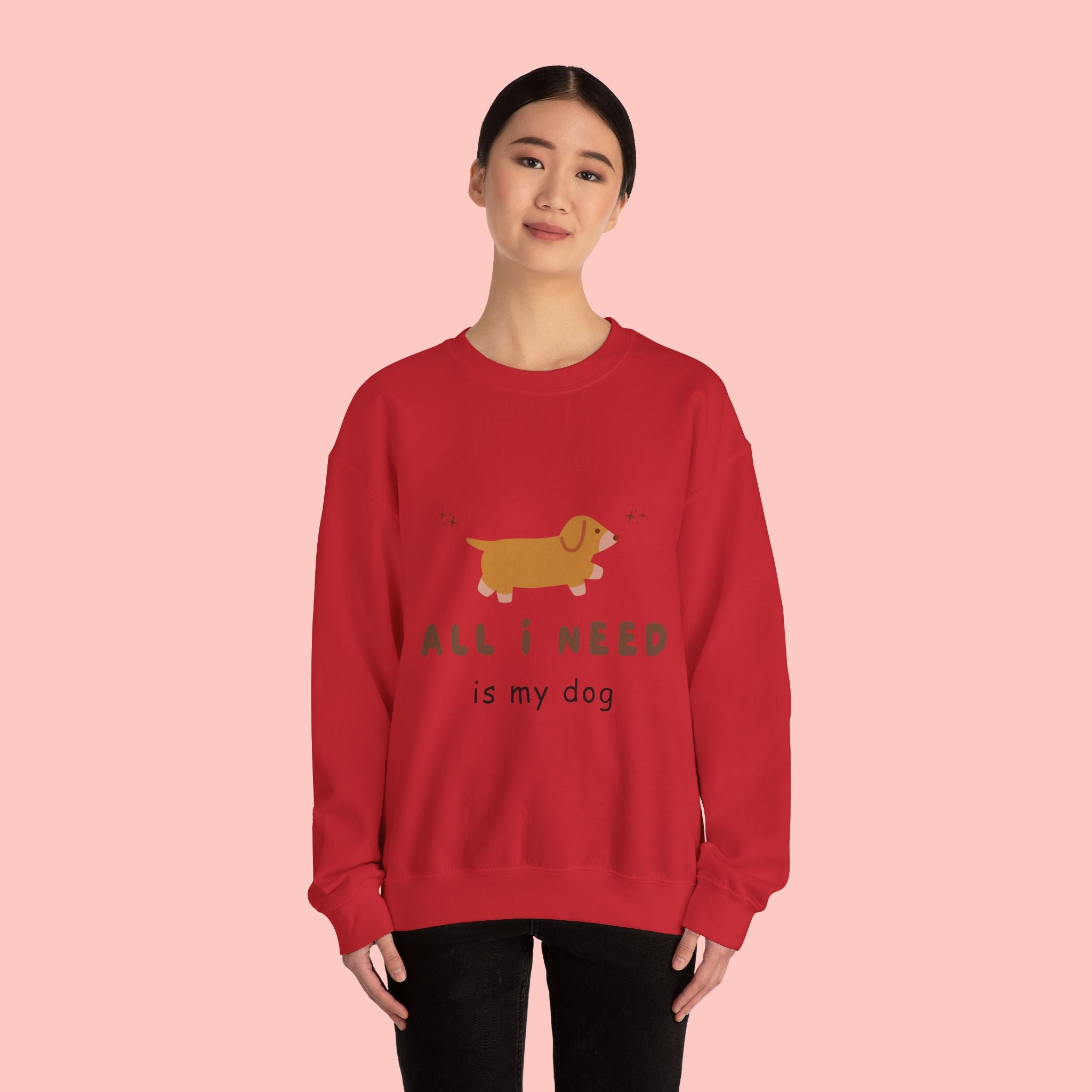 All I Need Is My Dog Sweatshirt — Cute Dachshund Graphic Crewneck
