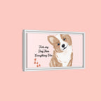 Framed Canvas Print — "First My Dog, Then Everything Else" Corgi Wall Art