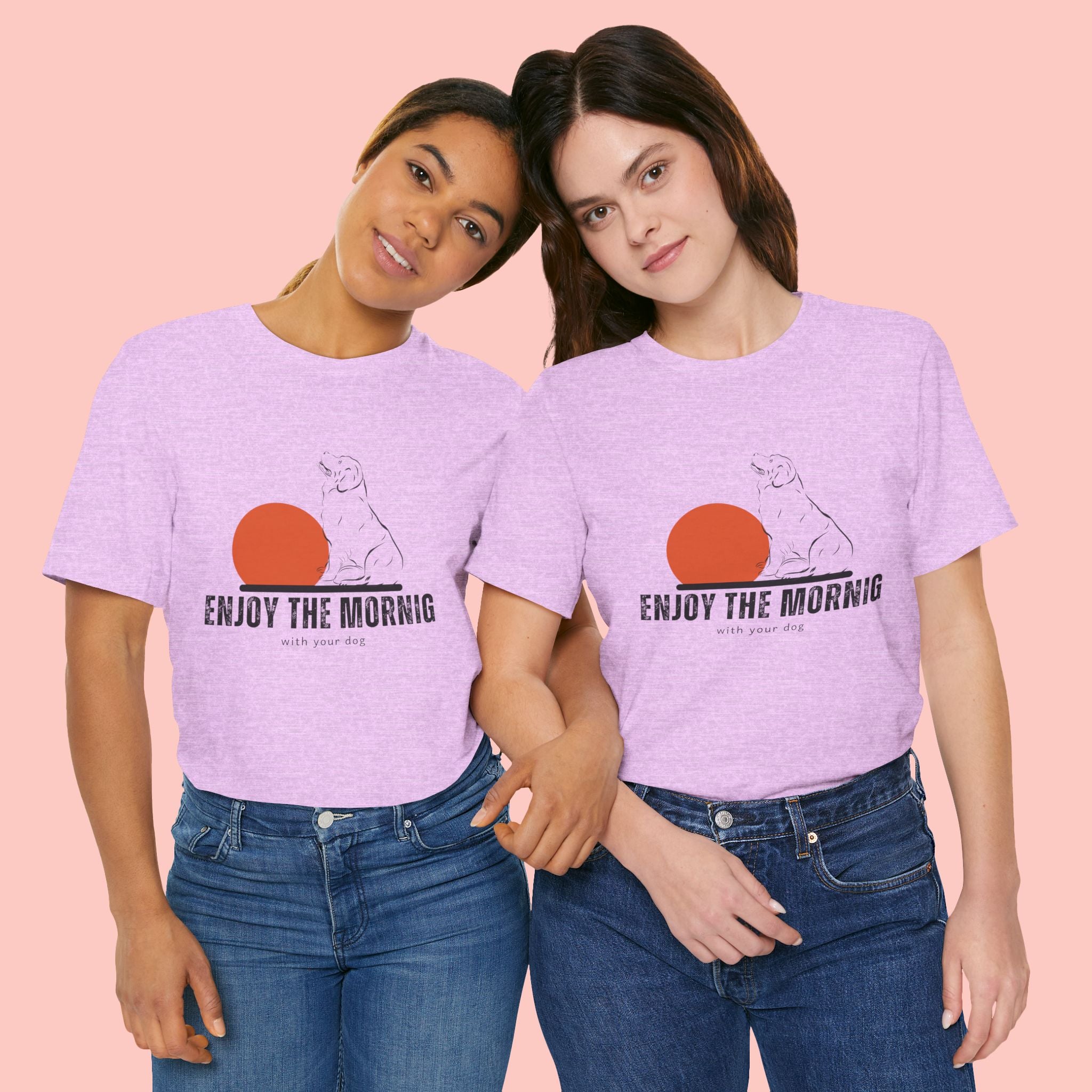 Enjoy the Morning Dog T-Shirt — Graphic Sunrise Pet Lover Tee