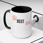 Dog Mom Coffee Mug — Best Dog Mom Ever Accent Ceramic Mug (11oz & 15oz)