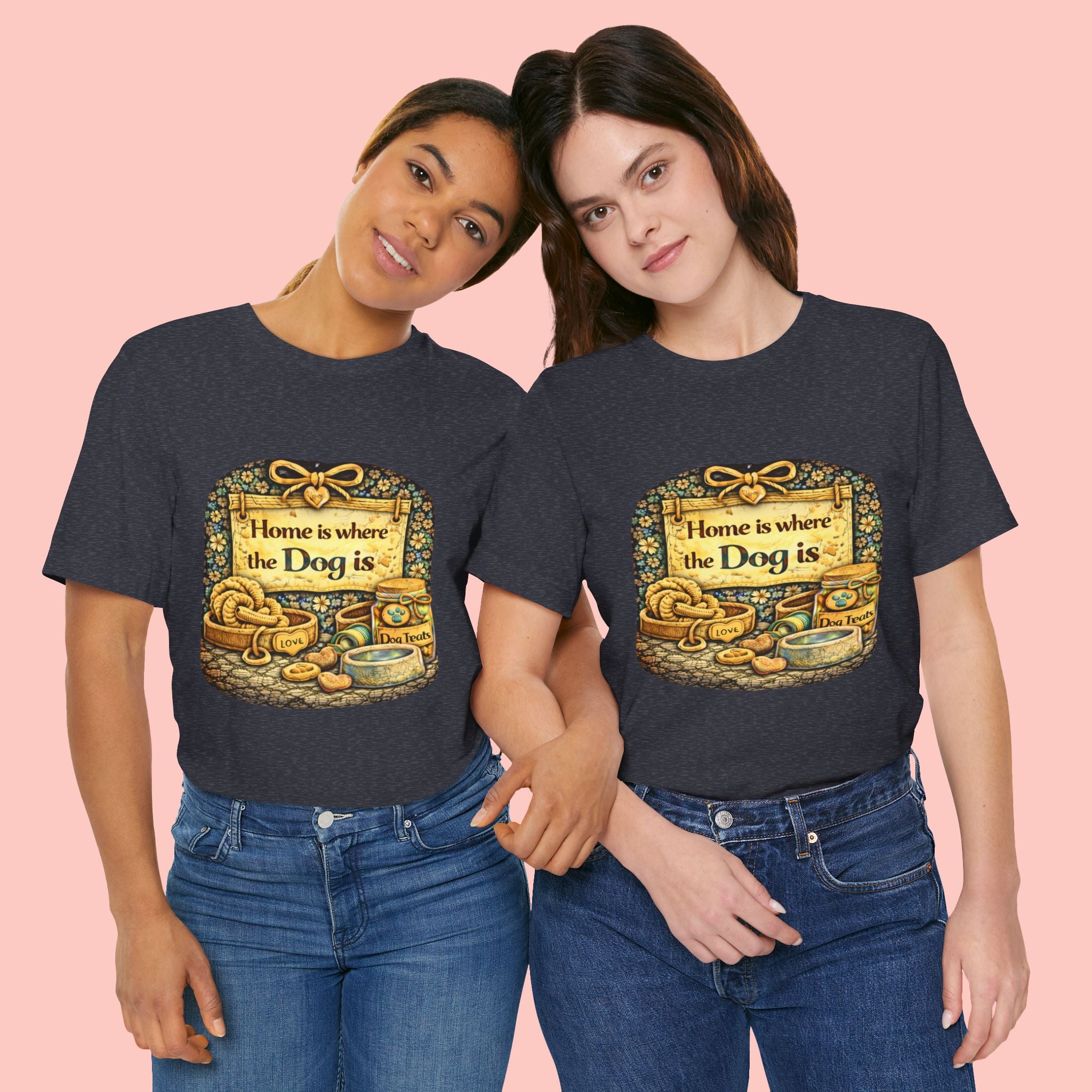 Home Is Where the Dog Is T-Shirt — Cozy Vintage Dog Lover Tee