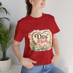 Dog Mom T-Shirt – Floral Heart Paw Design