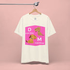 Dog Mom T-Shirt — Cute Pink "D for Dog, M for Mom" Graphic Tee