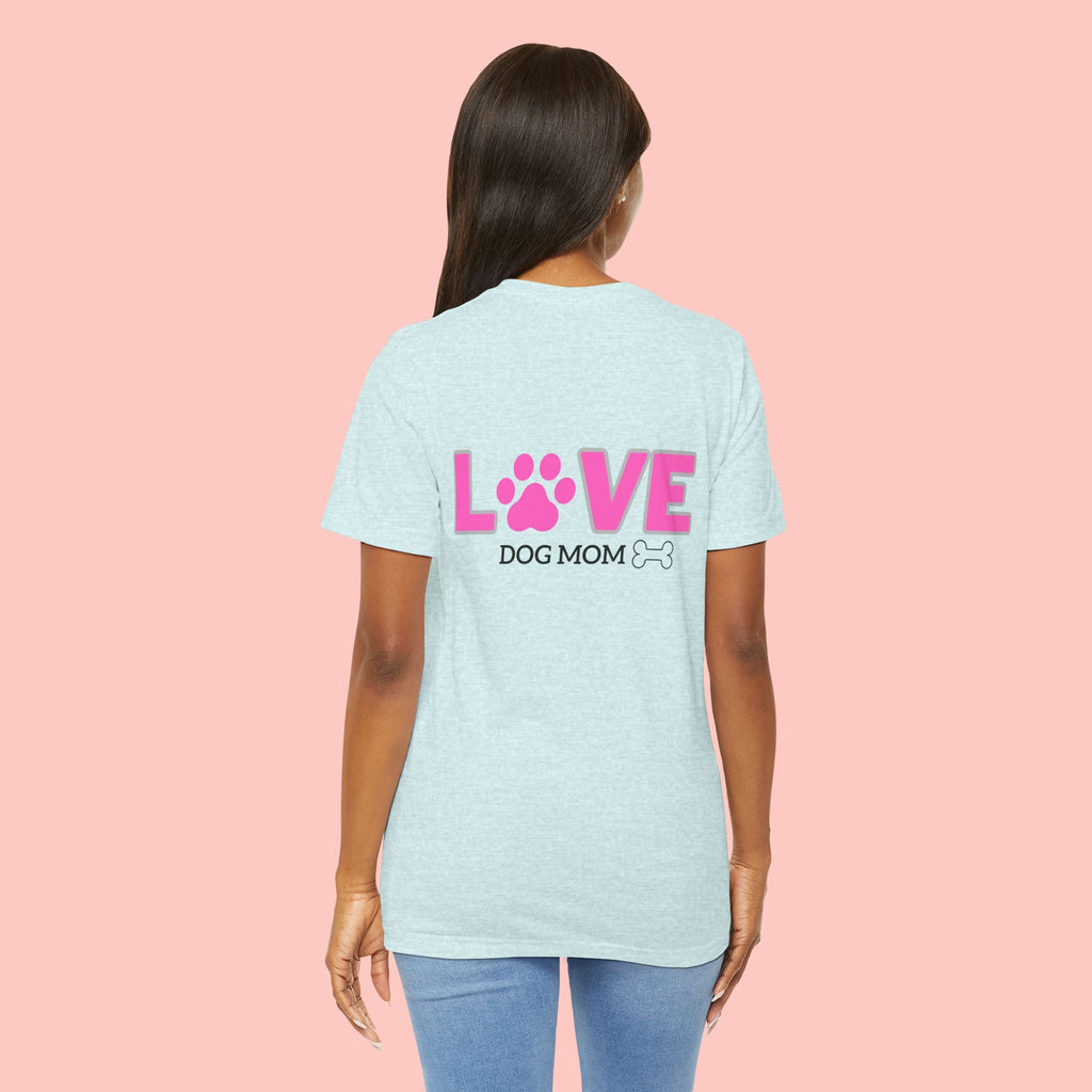 Dog Mom Love T-Shirt — "LOVE" Paw Graphic Tee
