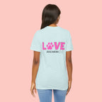 Dog Mom Love T-Shirt — "LOVE" Paw Graphic Tee