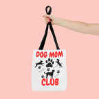 Dog Mom Club Tote Bag – Cute Paw Print Canvas Tote for Dog Lovers