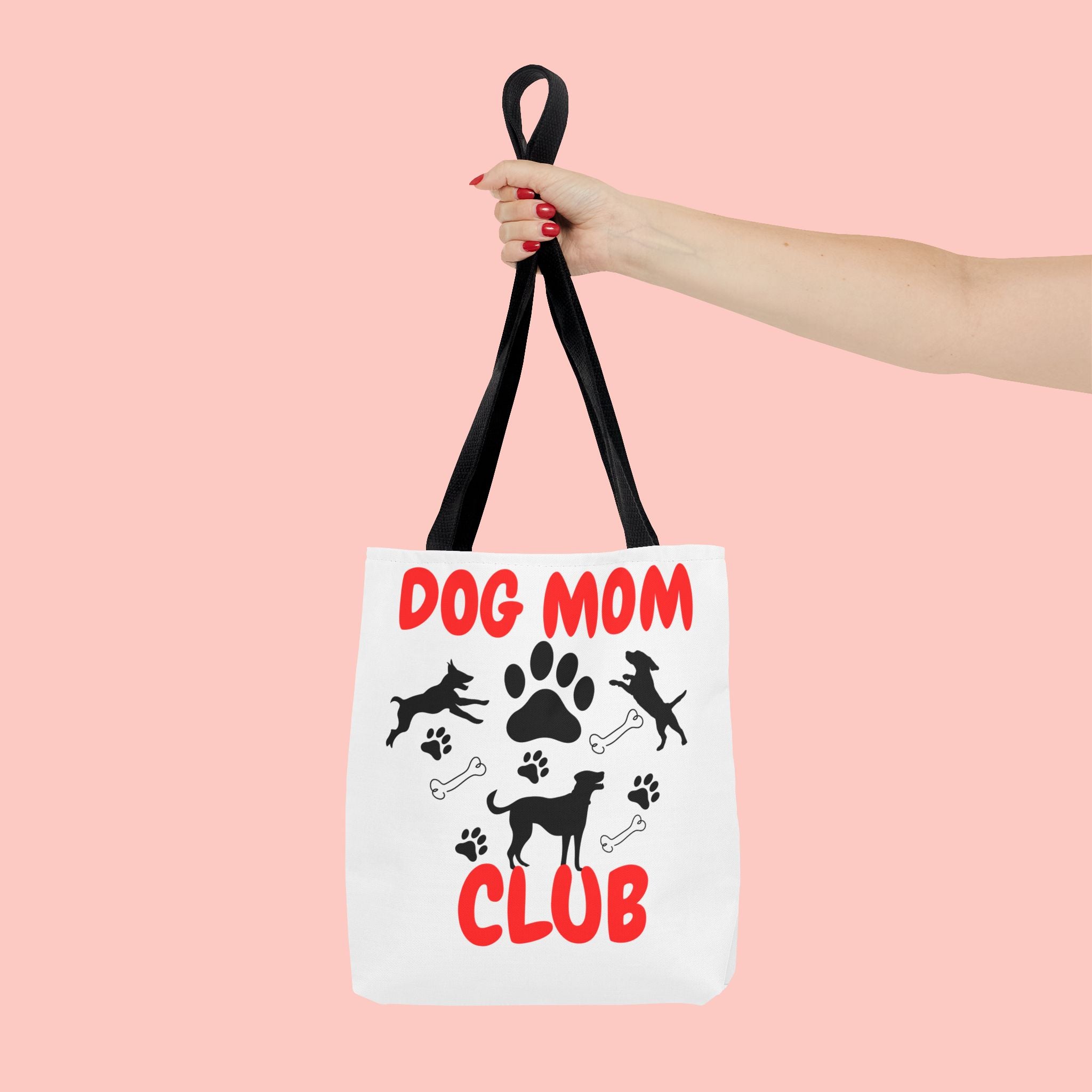 Dog Mom Club Tote Bag – Cute Paw Print Canvas Tote for Dog Lovers
