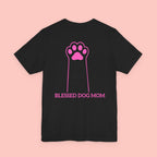 Blessed Dog Mom T-Shirt — Pink Paw Graphic Dog Lover Tee