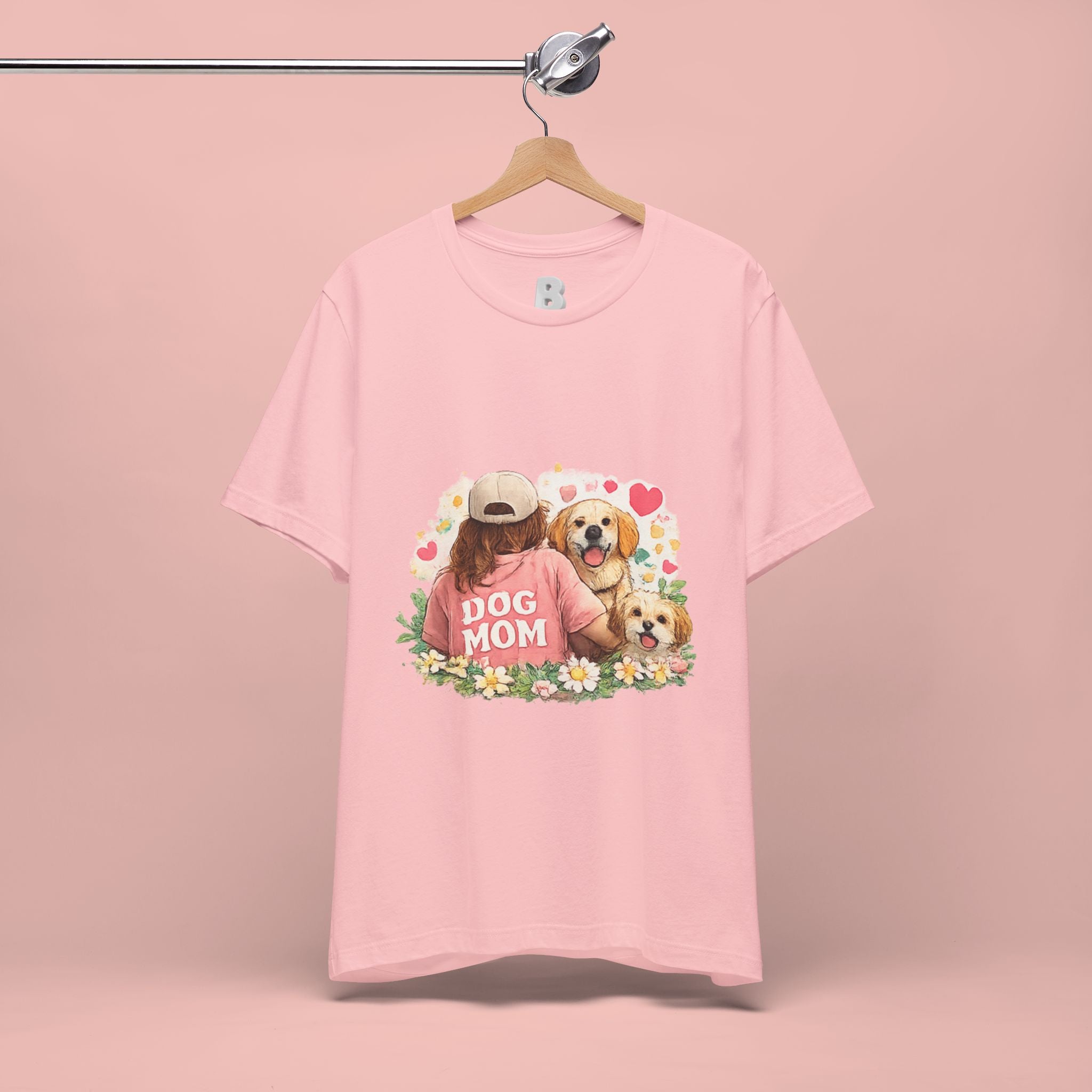 Dog Mom T-Shirt — Cute Floral Puppy Tee for Dog Lovers