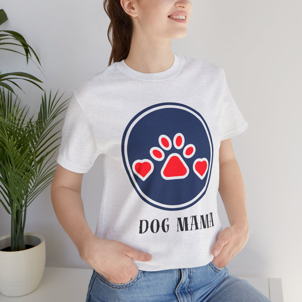 Dog Mama T-Shirt — Cute Paw & Heart Graphic Tee for Dog Lovers