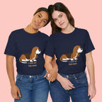 Dog Mom T‑Shirt — Cute Basset Hound I Love My Dog Mom Tee