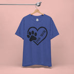 Dog Mom Heart Paw T-Shirt