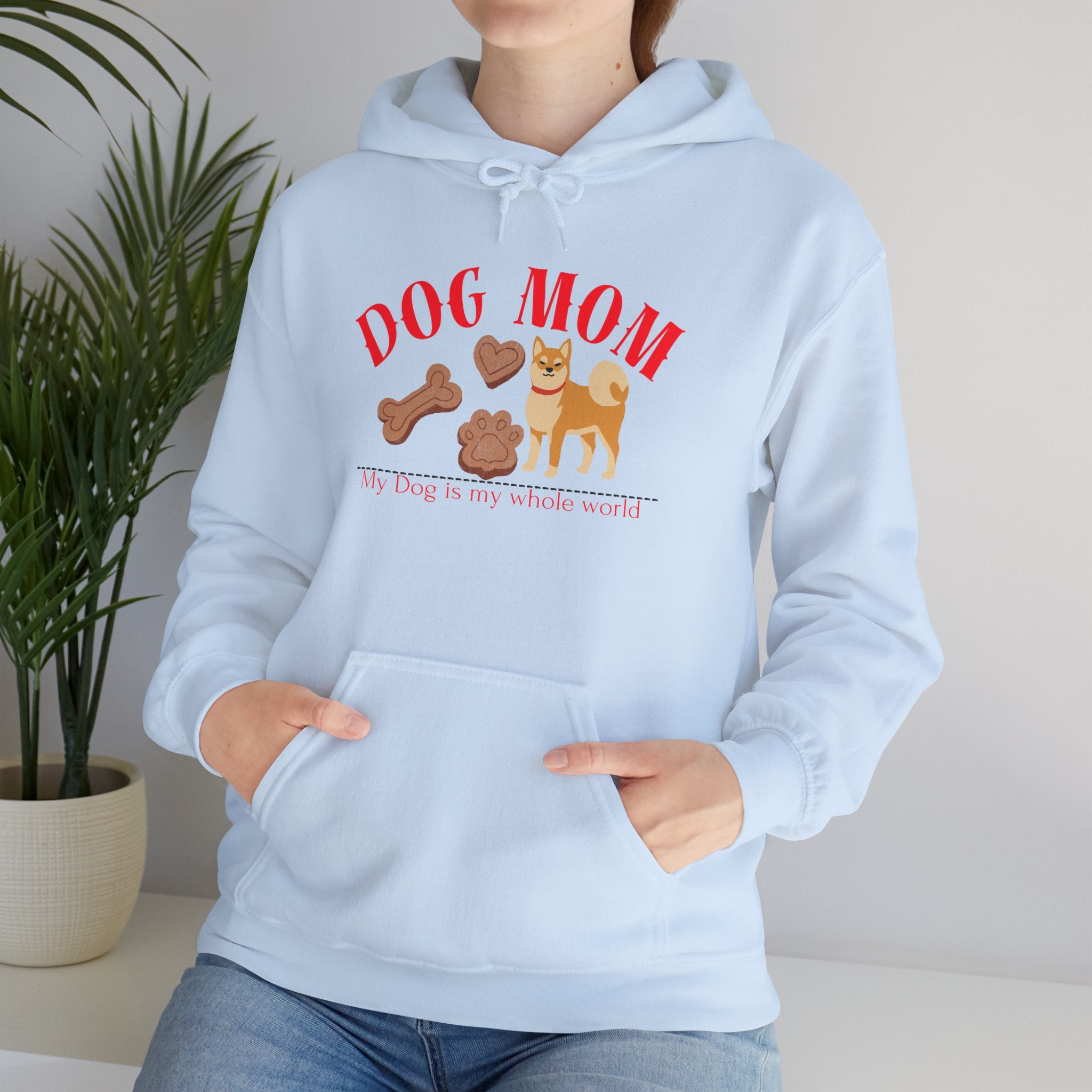 Dog Mom Hoodie – Cute Dog Paw & Bone Graphic Sweatshirt