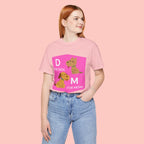 Dog Mom T-Shirt — Cute Pink "D for Dog, M for Mom" Graphic Tee