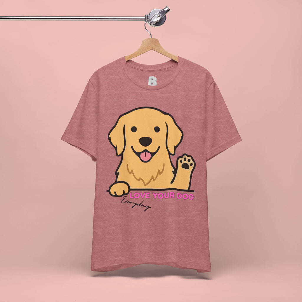 Love Your Dog Tee — Cute Golden Retriever Graphic T-Shirt
