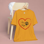 Dog Mom Heart Paw T‑Shirt