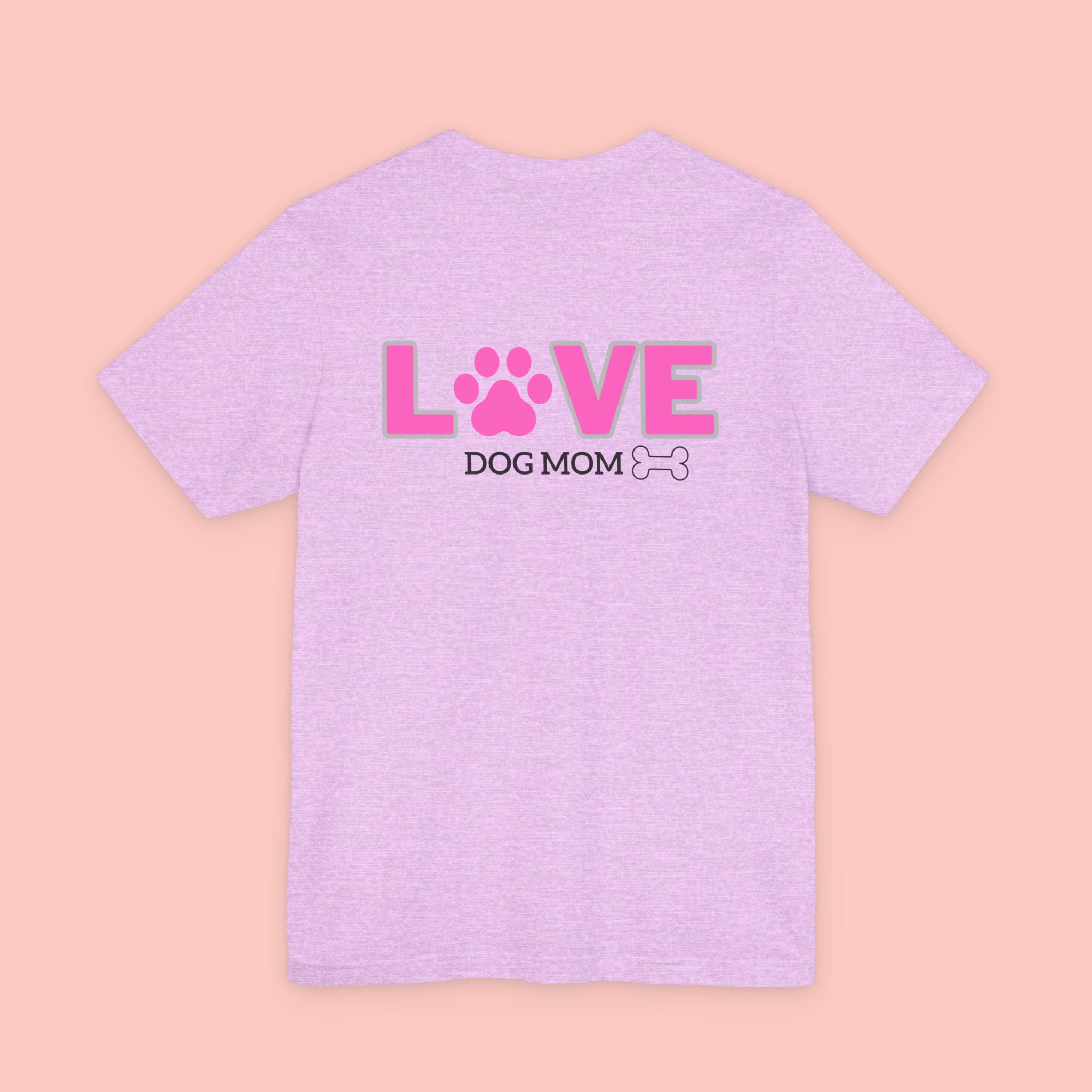 Dog Mom Love T-Shirt — "LOVE" Paw Graphic Tee