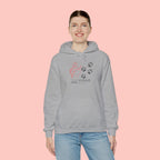 Dog Cuddle Hoodie – Minimal Paw Print & Script Pet Lover Sweatshirt