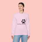 Crewneck Sweatshirt – "Two Paws, One Mom" Paw Print Mom Gift