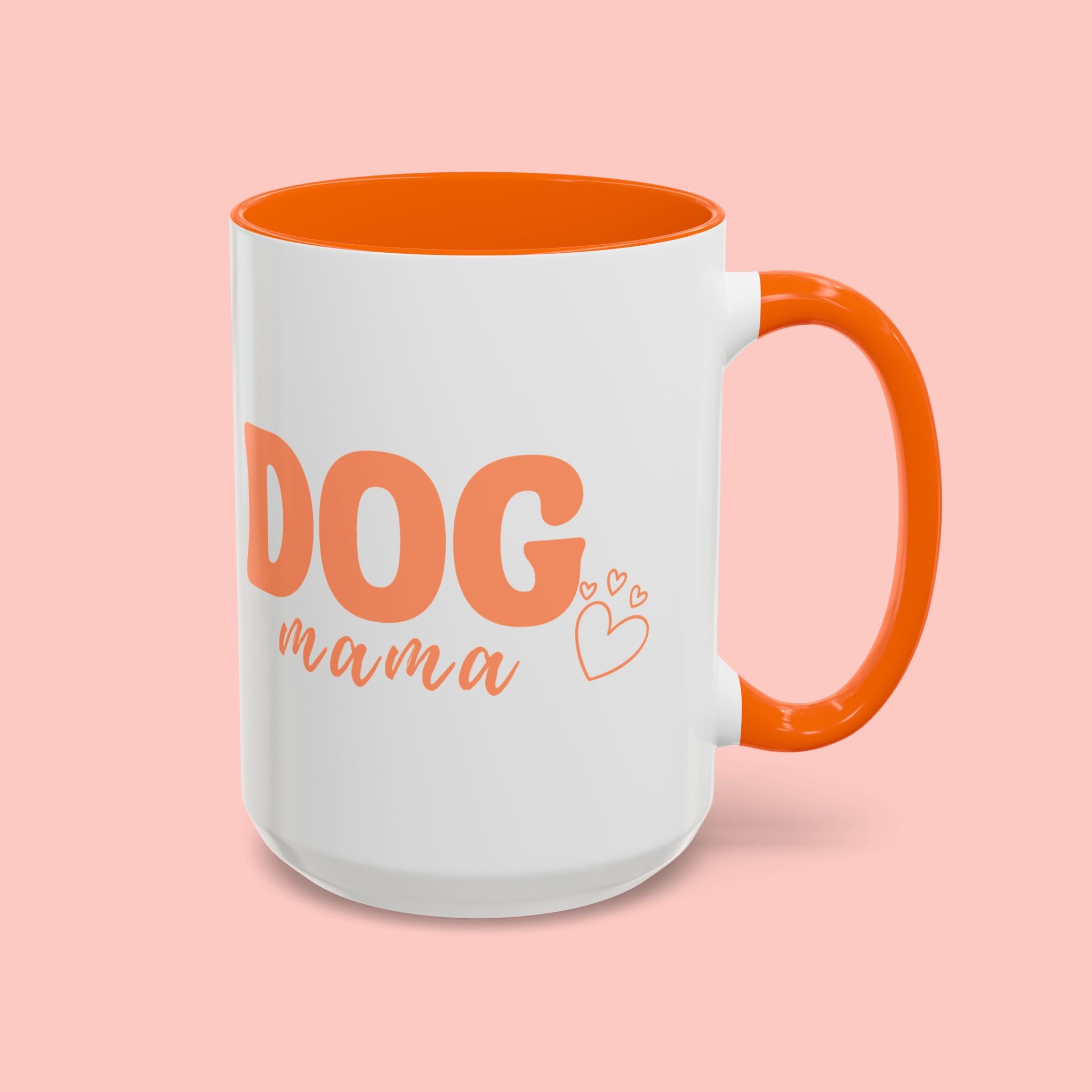 Dog Mama Coffee Mug — Cute Heart Accent Ceramic Mug (11/15 oz)