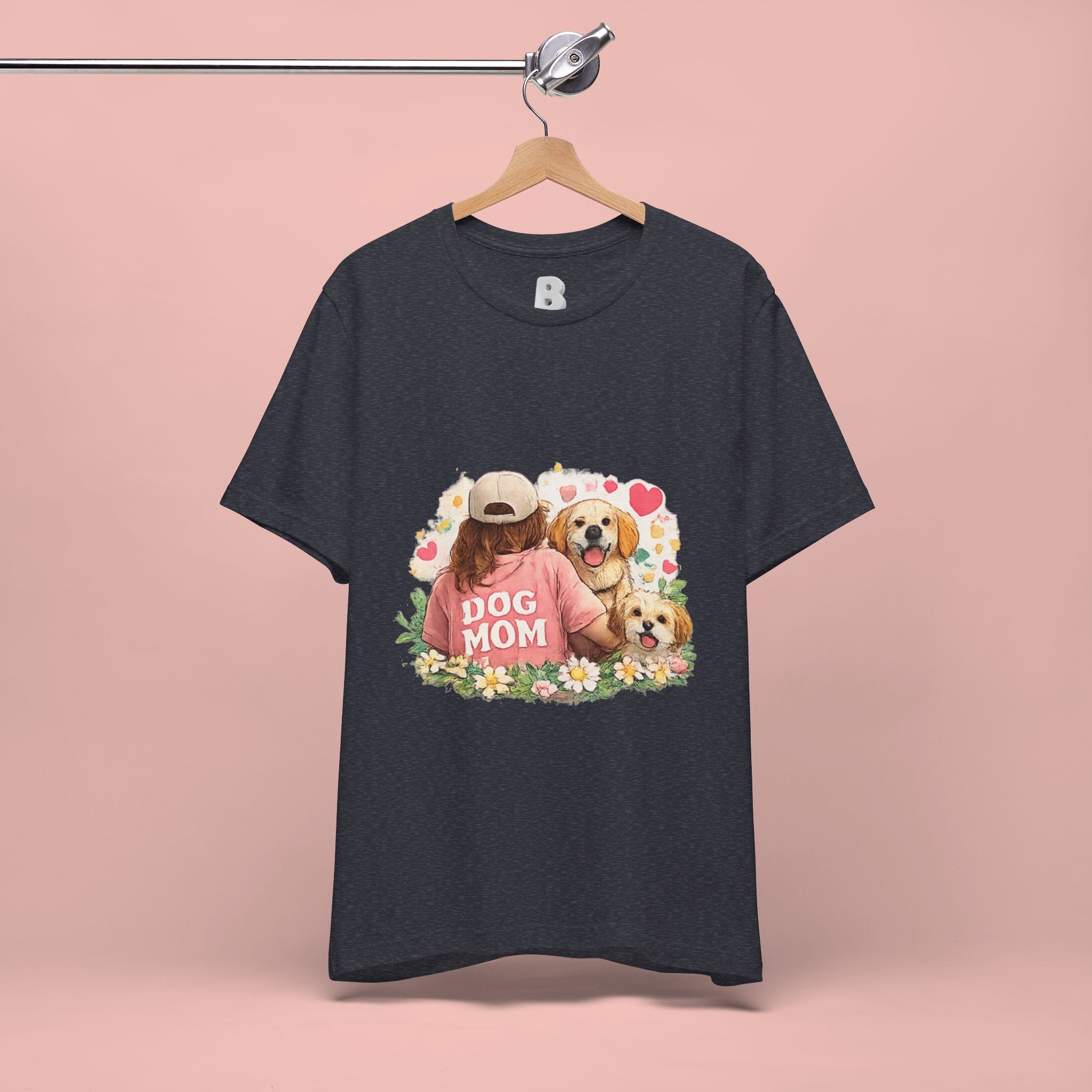 Dog Mom T-Shirt — Cute Floral Puppy Tee for Dog Lovers