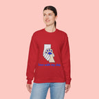 Dog Lover Crewneck Sweatshirt — "Love with my dog." Paw & Hold Graphic