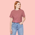 Dog Mom T‑Shirt – Minimal Pink Line Art Dog Tee
